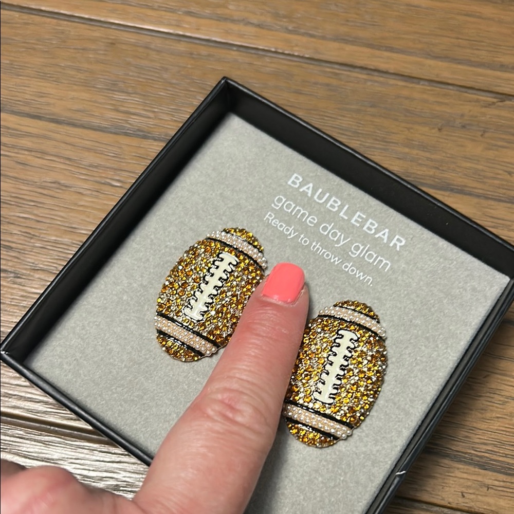 BaubleBar Football BLING Earrings - Picture 4 of 4